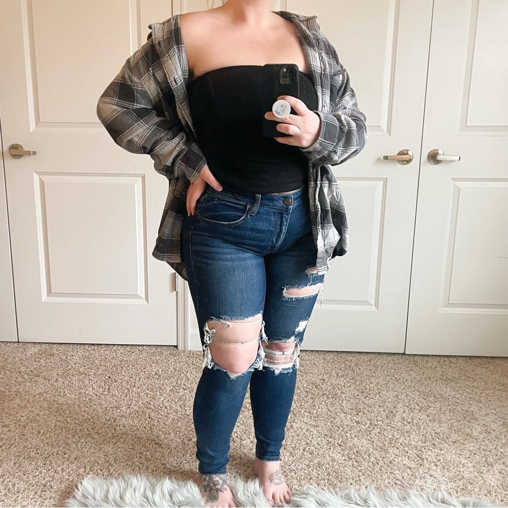 American Eagle Distressed Jegging Super Stretch Jeans